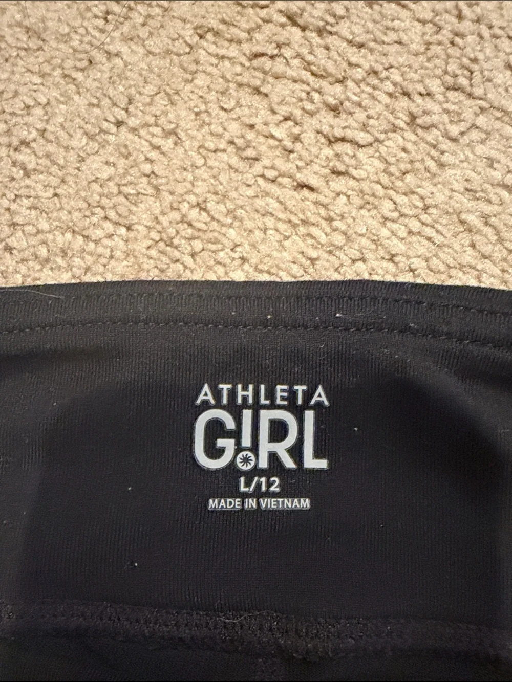 Athleta girl Black High-Rise Bike Shorts sz 12